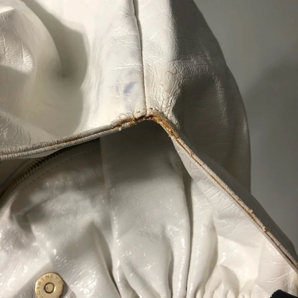 Stella McCartney XL Hobo Bag White Vegan Leather Oversized Designer - Picture 10 of 14